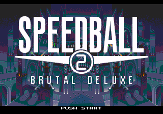 Speedball 2: Brutal Deluxe title screen for Sega Mega Drive