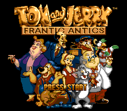 Tom and Jerry title screen for Sega Mega Drive