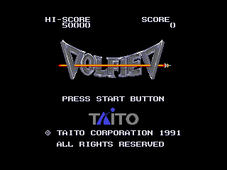 Volfied title screen for Sega Mega Drive