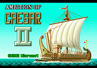 Ambition of Caesar II title screen for Sega Mega Drive