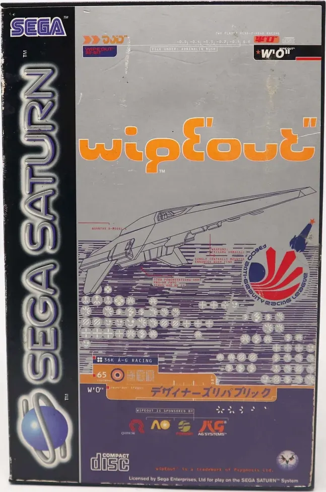 Wipeout box art for Sega Saturn