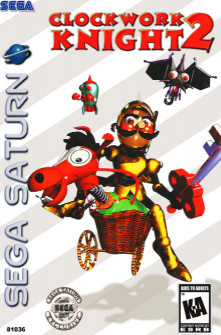 Clockwork Knight 2 box art for Sega Saturn