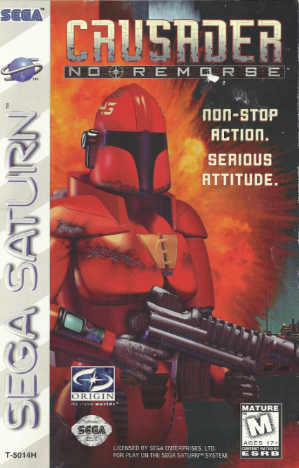 Crusader No Remorse box art for Sega Saturn