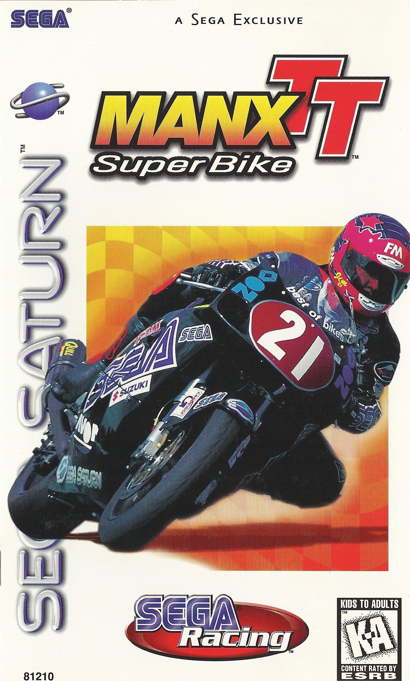 Manx TT Super Bike box art for Sega Saturn