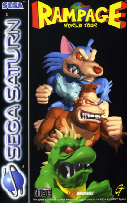 Rampage World Tour box art for Sega Saturn