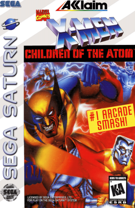 X-Men Children of the Atom box art for Sega Saturn