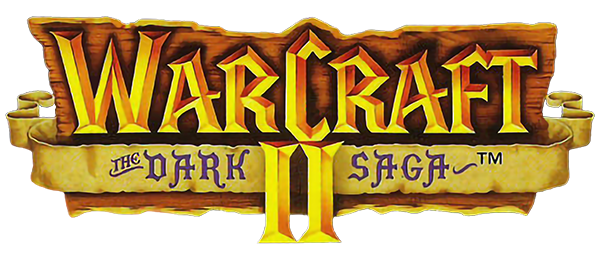 Warcraft II The Dark Saga logo for Sega Saturn