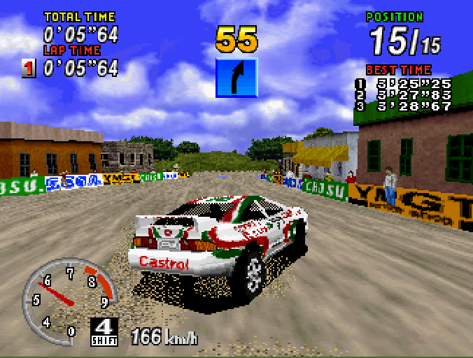 Sega Rally Championship screenshot 3 for Sega Saturn