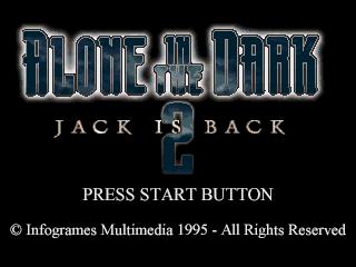 Alone in the Dark 2 title screen for Sega Saturn