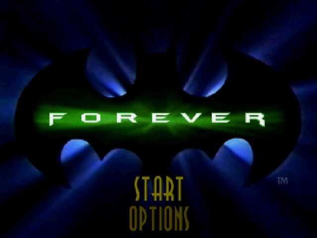 Batman Forever title screen for Sega Saturn
