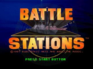 Battle Stations title screen for Sega Saturn