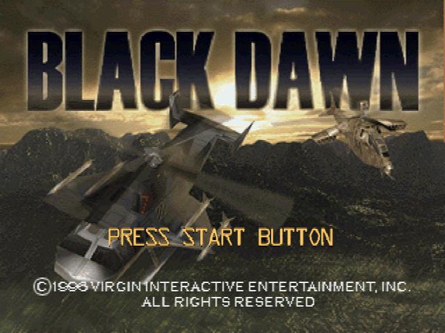 Black Dawn title screen for Sega Saturn
