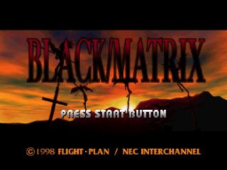Black/Matrix title screen for Sega Saturn