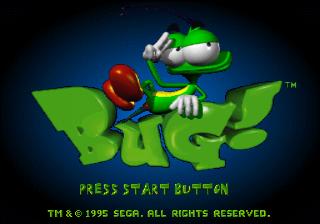 Bug title screen for Sega Saturn