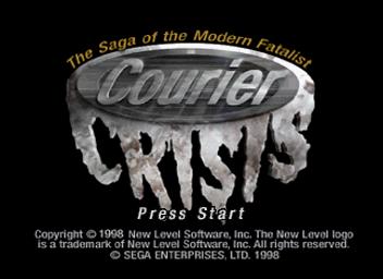 Courier Crisis title screen for Sega Saturn