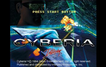 Cyberia title screen for Sega Saturn