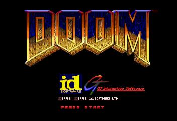 Doom title screen for Sega Saturn