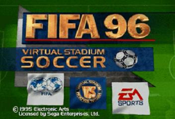 FIFA Soccer 96 title screen for Sega Saturn