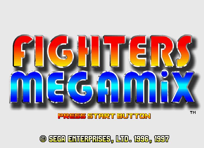 Fighters Megamix title screen for Sega Saturn