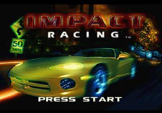 Impact Racing title screen for Sega Saturn
