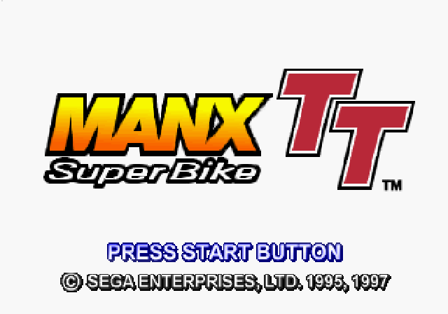 Manx TT Super Bike title screen for Sega Saturn