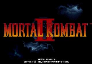 Mortal Kombat II title screen for Sega Saturn