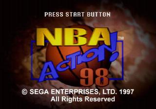 NBA Action '98 title screen for Sega Saturn