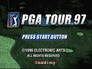 PGA Tour 97 title screen for Sega Saturn