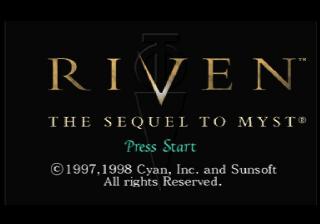 Riven: The Sequel to Myst title screen for Sega Saturn