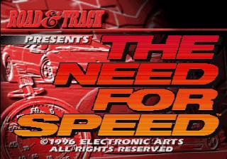 Need for Speed title screen for Sega Saturn