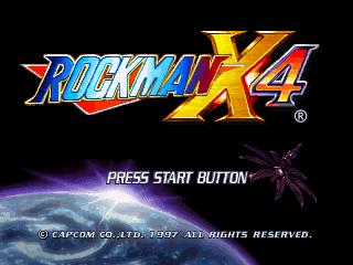 Rockman X4 title screen for Sega Saturn