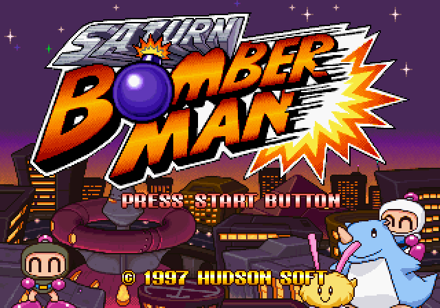 Saturn Bomberman title screen for Sega Saturn