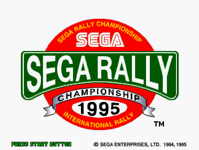 Sega Rally Championship title screen for Sega Saturn
