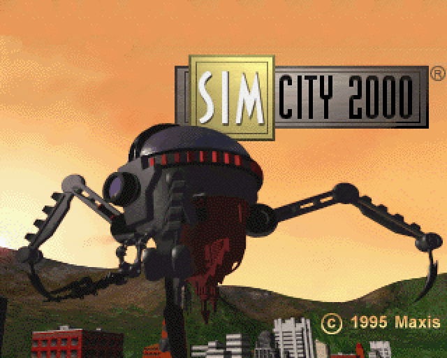 SimCity 2000 title screen for Sega Saturn