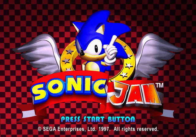 Sonic Jam title screen for Sega Saturn