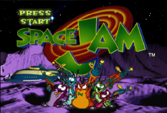 Space Jam title screen for Sega Saturn
