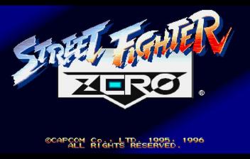 Street Fighter Zero title screen for Sega Saturn