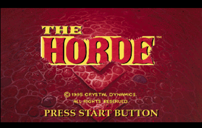 The Horde title screen for Sega Saturn