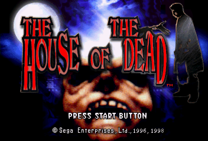 The House of the Dead title screen for Sega Saturn