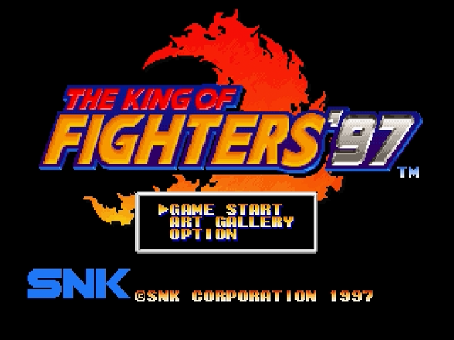 The King of Fighters '97 title screen for Sega Saturn