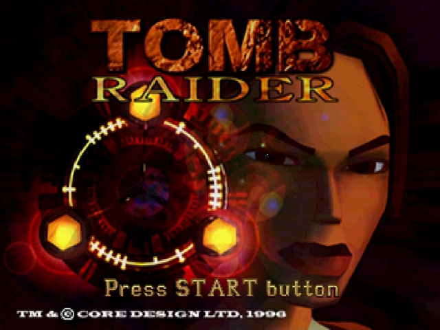 Tomb Raider title screen for Sega Saturn