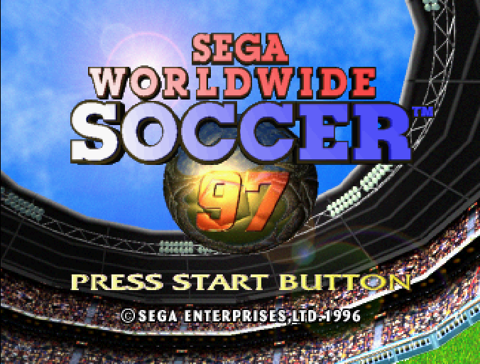 Victory Goal Worldwide Edition title screen for Sega Saturn