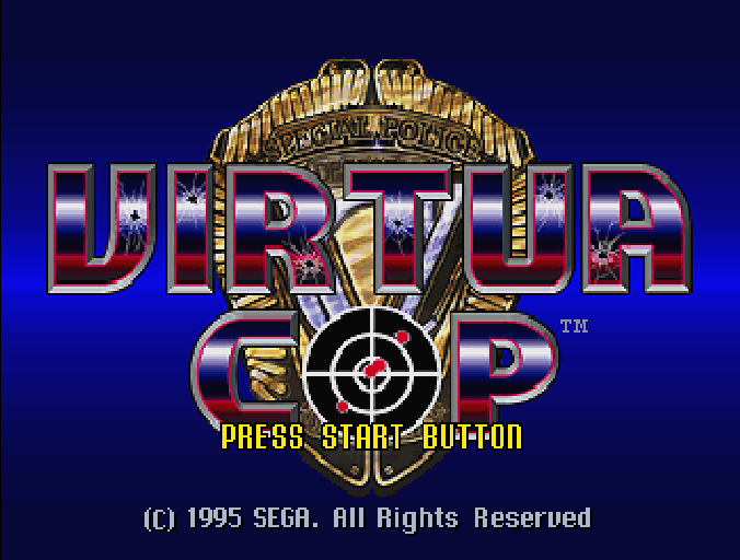 Virtua Cop title screen for Sega Saturn