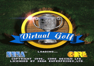 Virtual Golf title screen for Sega Saturn