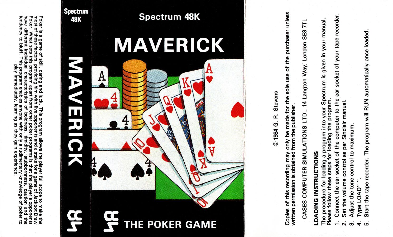 Maverick box art for ZX Spectrum