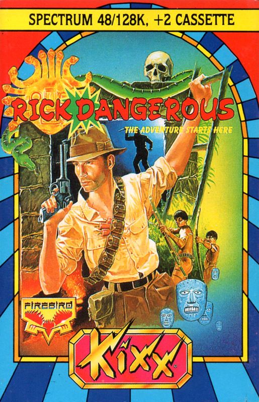 Rick Dangerous box art for ZX Spectrum
