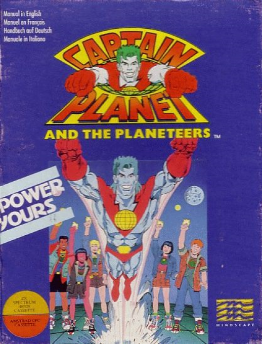 Captain Planet and the Planeteers box art for ZX Spectrum