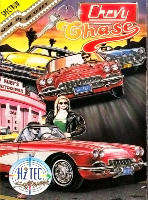 Chevy Chase box art for ZX Spectrum