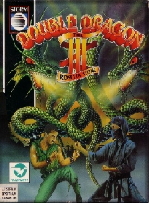 Double Dragon III: The Rosetta Stone box art for ZX Spectrum