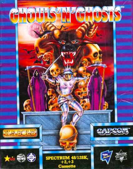 Ghouls 'n Ghosts box art for ZX Spectrum